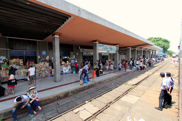 Busy Train Station