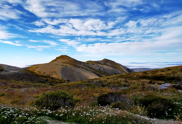 Morning fog in the low laying areas