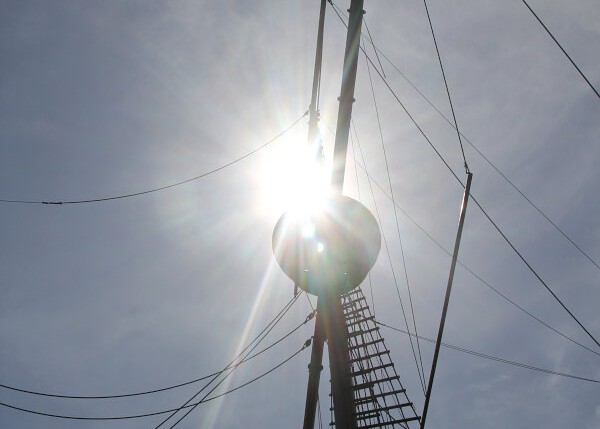 Sun Above Historic Mast