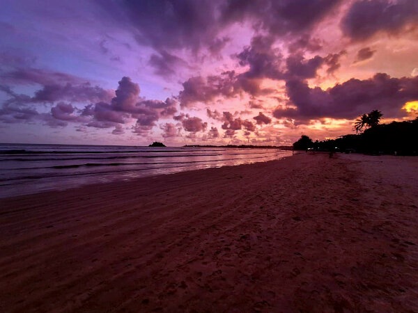 Sunset over the sea