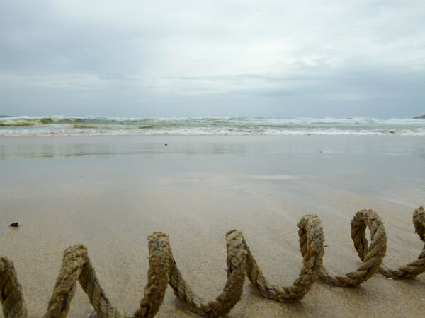 Rope on the beach