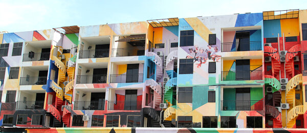 Colourful Apartment Block